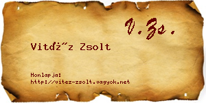Vitéz Zsolt névjegykártya